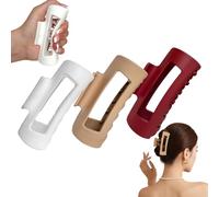 Soft Elastic Fashion Shark Clips, Hair Claws For Thin Hair, Adjustable Cloud Clip, 4.2in Medium Soft Hairs Claw Clips, Flexible And Unsnappable Claw Clip (3pcs C)