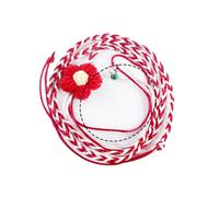 Soft Escape-Proof Harness with Floral Pattern Adjustable Leash for Travel/Social Activities & Safe Walks Decorative Pet Leash