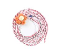 Soft Escape-Proof Harness with Floral Pattern Adjustable Leash for Travel/Social Activities & Safe Walks Decorative Pet Leash