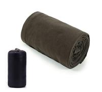 Soft Fleece Sleeping Bag Liner Camping Blanket Ultra-Light Outdoor Travel Sheets Tent Bed Warm(Dark Grey)
