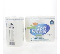 SOFT FLOWER Carta Igienica 4 Rotoli 3 Veli Prodotti per il bagno