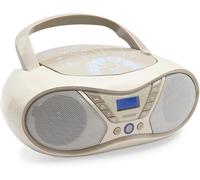 Soft Grey, Lecteur Cd Portable, Lecture Cd-R/Cd-Rw/Cd-Mp3, Radio Fm, Port Usb, Son Stéréo 6W, Poignée Ergonomique, Fonctionne Sur Secteur Ou Piles - 477403