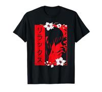 Soft Grunge Aesthetic Anime Girl Relax Harajuku Goth Egirl T-Shirt