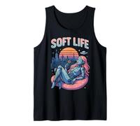 Soft Life Robot Girl Retrofuture City Retro Y2K Esthétique Débardeur