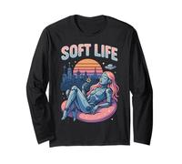 Soft Life Robot Girl Retrofuture City Retro Y2K Esthétique Manche Longue