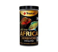 SOFT LINE AFRICA HERBIVORE SIZE M 100ml / 52g - Nourriture tendre sous forme de chips descendants pour poissons Africains herbivores et omnivores