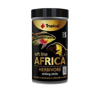 Soft Line Africa Herbivore Size S 100ml / 60g - Nourriture Tendre sous Forme de Bâtons Descendants pour Poissons Africains herbivores et omnivores