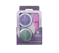 Soft Lips kit, Exfoliates and moisturizes the lips. Contains a Silicone Lip Scrubber To Use Alongside a Strawberry-Scented Sugar Lip Scrub. And a Sweet Lip Mask for Hydration and Plumpness