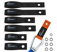 WavesRx Soft Loops Lot de 7 Crampons pour Jet Ski | Points d'ancrage Rapides et sécurisés pour Pare-Chocs et Garde-boues, Ligne d'ancrage et Corde élastique | Un Accessoire Indispensable pour Votre