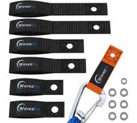 Soft Loops Lot Crampons pour Jet Ski | Points d'ancrage Rapides et sécurisés pour Pare-Chocs et Garde-boues, Ligne d'ancrage et Corde élastique | Un Accessoire Indispensable (Noir, Paquet de 7)