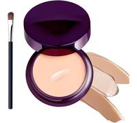 Soft Matte Cream Concealer, Full Coverage Waterproof Concealer, Long Lasting Moisturizing Lightweight, with Makeup Brush, Suitable for Blemishes, Scars, Tattoos (Ivory)