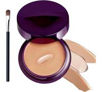 Soft Matte Cream Concealer, Full Coverage Waterproof Concealer, Long Lasting Moisturizing Lightweight, with Makeup Brush, Suitable for Blemishes, Scars, Tattoos (Dark)