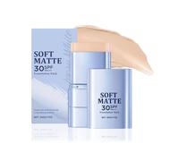 Soft Matte Foundation Stick, Skin Tint Foundation with SPF 30, baume de beauté enrichi en sérum pour peaux matures, couvrance moyenne à totale, correcteur hydratant pour femmes (Blanc Ivoire)