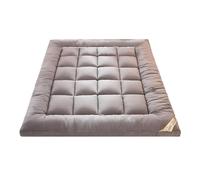 Soft Mattress Topper, Japanese Futon Mattress, Foldable & Portable Floor Lounger Bed, Roll Up Sleeping Pad, Luxury Thick Soft Mattress Enhancer Pad With Easy Fit Straps Machine Washable For Home Hotel