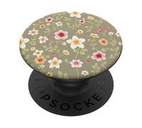 Soft Meadow Floral Botanique Minimal Pastel Illustration Art PopSockets PopGrip Adhésif