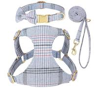 Soft Migne Bow Adjustable Ajustement De Nylon De Chien De Formation De Chien Collier Laish Ligne pour Le Bulldog Yorkshire Terrier Pug Chihuahua,Bleu,XS