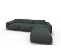 Soft Modular canapé 3 Places avec Chaise longue Volo moyen gris Vitra - 4055737374333