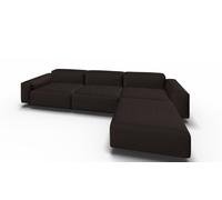 Soft Modular canapé 3 Places avec Chaise longue Volo tourbe brune Vitra - 4055737351853