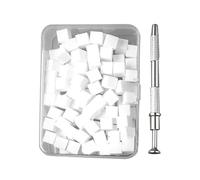 Soft Nail Sponges, Cosmetic Foam Pads with Grabbing Pen, 3.27 Inches Convenient & Versatile Nails Art Tools, Polish Transfer Tool for Manicure Painting, Perfect to Lovers Families