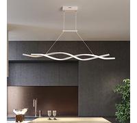Soft Outfit Designer Creative Personality Light Luxury Strip Restaurant Chandelier Nordic Minimalist Art Surround Chandelier Modern LED Chandelier (White100cm Whitelight)