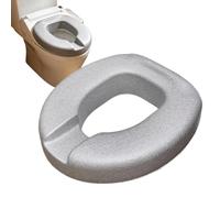 Soft Padded Toilet Seat Riser - Ûniversal Elevated Toilet Cushion With 9cm Height & Pressure Relief | High Resilience Non-Slip For Elderly Pregnant Women | Removable Washable Cover, Secures With Strap