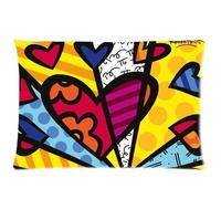 Soft Pillow Case Cover Decorative Sofa Throw Pillow 20*30 Inch (Twin sides)Zippered Pillowcase Romero Britto Graffiti Art Pattern Popular Design Gift For Fans Easter Thanksgiving