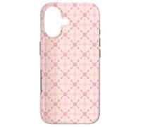 Soft Pink Diagonal Connected Molecular Shape Pattern Coque pour iPhone 17