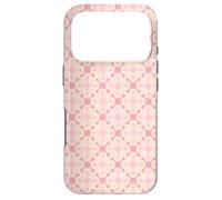 Soft Pink Diagonal Connected Molecular Shape Pattern Coque pour iPhone 17 Pro