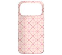 Soft Pink Diagonal Connected Molecular Shape Pattern Coque pour iPhone 17 Pro Max