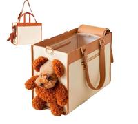 Soft Plush Bear Bag - Cute Cat Carrier & Small Pet Tote for Dog, Puppy Travel Handbag with Exposed Head (Medium)