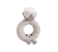 Soft Plush Stuffed Engagement Ring Toy, Wedding Diamond Ring Gift for Girlfriend, Anniversary Present for Her