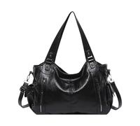 Soft PU Leather Shoulder Tote - Large Capacity Fashion College Casual Stylish Working Bag for Women Shopping and Business