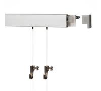 SOFT-RAIL® BUDGET (S) Cimaise 4,5 m (3 x 1,5 m) à rail pour galerie de tableaux, argent mat, anodisé, différentes longueurs et couleurs