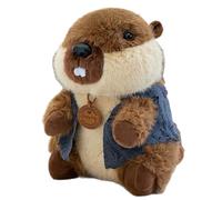 Soft Realistic Plush Animals Cute Stuffed Toys with Clothes, Cartoon Home Decoration, Kids Toy Display Collection, Adorable Stuffed Animals for Girls Nursery Home School Offices Sofas Beds Cafes