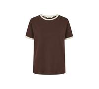 Soft Rebels Haut 'Hella' brun foncé / blanc, Taille XS