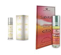 Soft & Sabaya Concentrated Perfume Oil Pack of 2 | Long-Lasting Alcohol-Free Attar for Men & Women | 6ml Each Roll-On