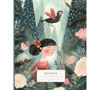 Soft Serenity Notebook Sweet Flowers & Flying Birds: - Harmony in Nature Notebook with Woman, Pines & Colorful Blooms