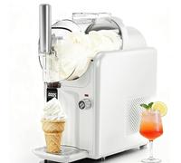 Soft Serve Machine 68 oz Slushy Maker No Ice Self Clean 5 Modes Texture réglable Compact Distributeur de Boissons congelées pour Les fêtes à la Maison Famille Rassemblements Blanc