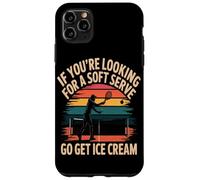 Soft Serve Raquette Sport Rétro Coucher Soleil Humour Coque pour iPhone 11 Pro Max