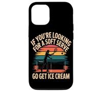 Soft Serve Raquette Sport Rétro Coucher Soleil Humour Coque pour iPhone 12/12 Pro