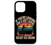 Soft Serve Raquette Sport Rétro Coucher Soleil Humour Coque pour iPhone 12 Mini