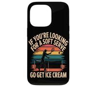 Soft Serve Raquette Sport Rétro Coucher Soleil Humour Coque pour iPhone 13 Pro