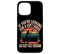 Soft Serve Raquette Sport Rétro Coucher Soleil Humour Coque pour iPhone 13 Pro Max