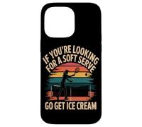 Soft Serve Raquette Sport Rétro Coucher Soleil Humour Coque pour iPhone 14 Pro Max