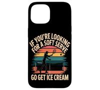 Soft Serve Raquette Sport Rétro Coucher Soleil Humour Coque pour iPhone 15