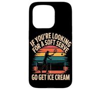 Soft Serve Raquette Sport Rétro Coucher Soleil Humour Coque pour iPhone 15 Pro