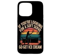 Soft Serve Raquette Sport Rétro Coucher Soleil Humour Coque pour iPhone 15 Pro Max