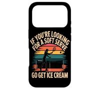 Soft Serve Raquette Sport Rétro Coucher Soleil Humour Coque pour iPhone 17 Pro