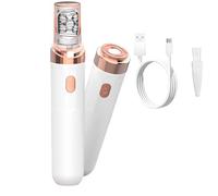 Soft Skin Facial Hair Remover, Women Facial Epilator for Soft Fine Hair, Washable Rechargeable Portable Women Face Hair Removal Device 2-in1 for Face & Body (White)