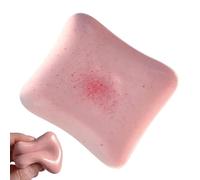 Soft Toast Squeeze Toy, Slow Rebound Stress Reliever Cushion, 6.29x6.29x1.57 inches PU Sensory Squeeze Toy, Realistic Bread Style Fidget Design, Relaxing Party Favor Use
